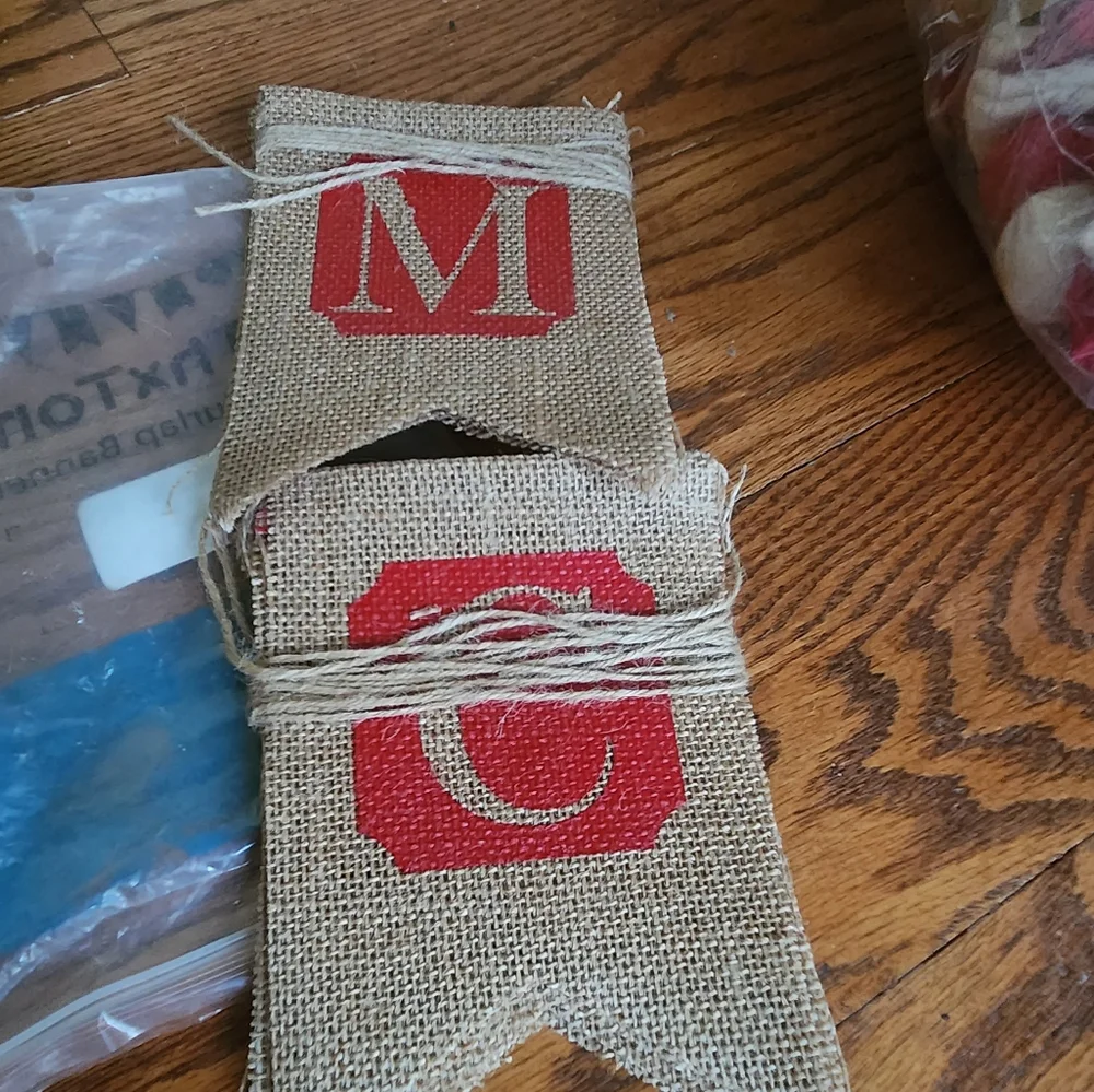 Burlap Merry Christmas banner